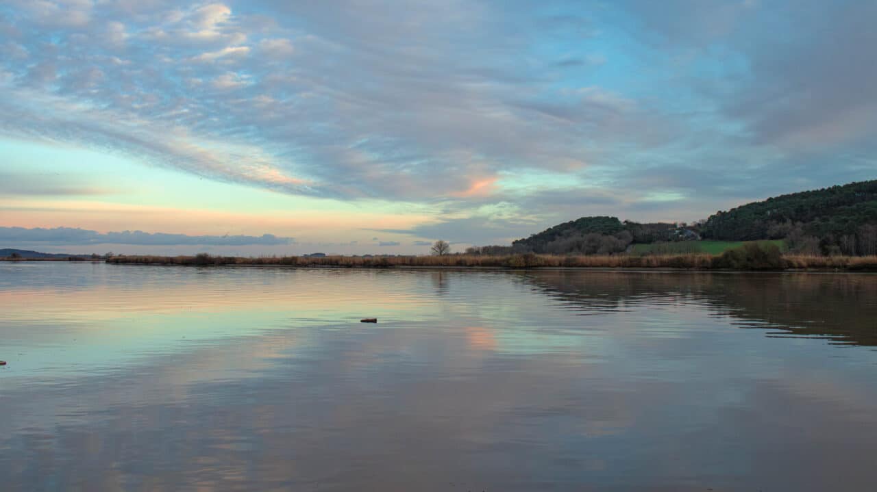 Vue sur la Vilaine depuis l'escale de Rohello à Béganne