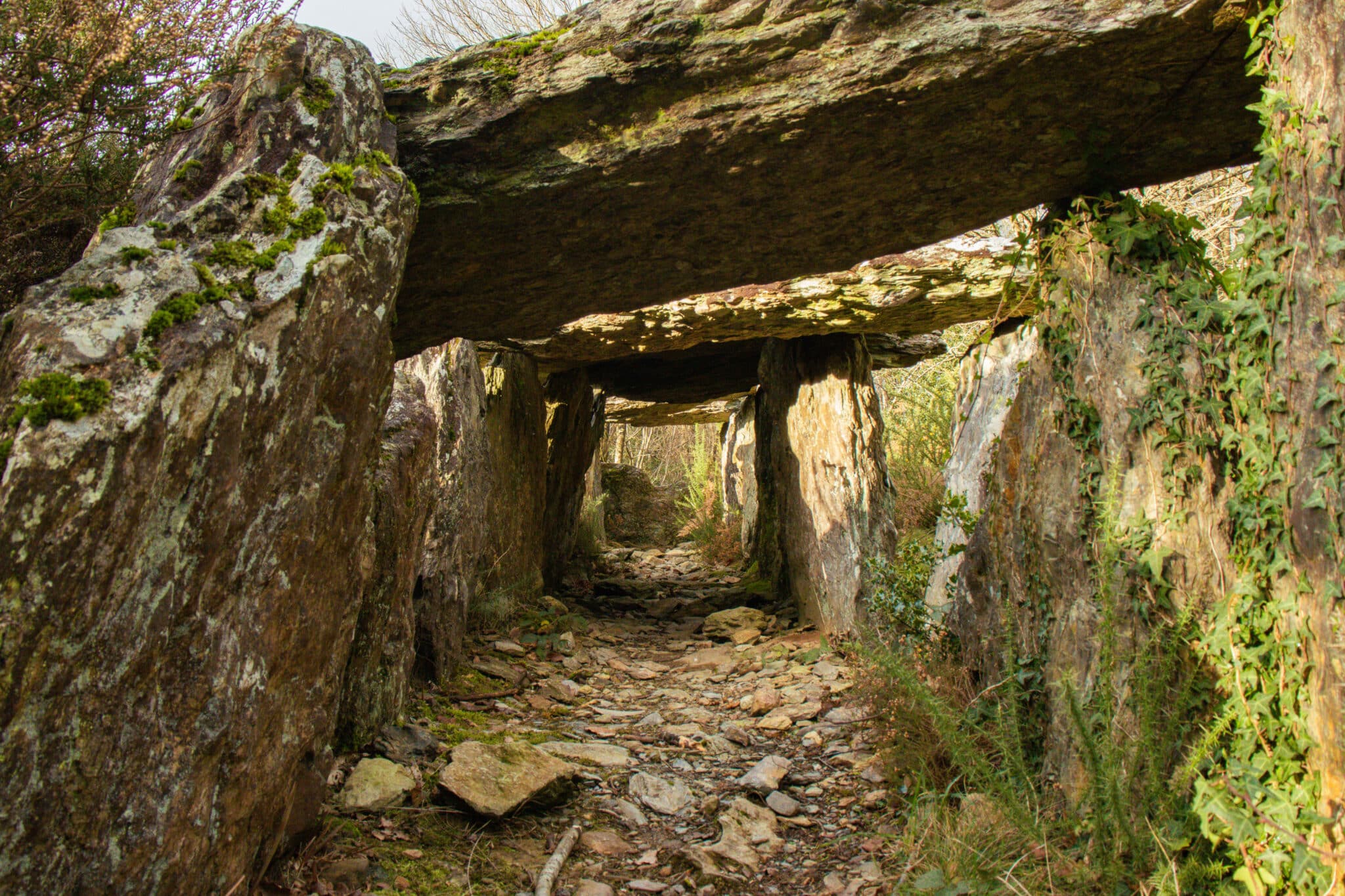 Le dolmen de Tréal vu de l'intérieur